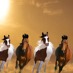 British Terminal Brown & White Horses Wall Sticker-picture-37