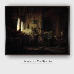 The Art House Brown & Green The Parable of the Labourers Canvas Wooden Painting Wall Art-picture-34