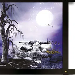 PnF Purple & White Wooden Floral and Botanical Wall Painting-image-80