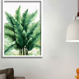 SAF Green & White Textured Modern Wall Art-picture-19