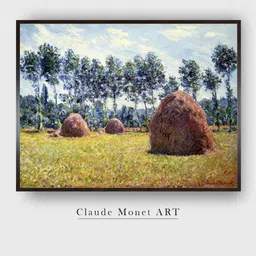 The Art House Blue & Green Haystacks At Giverny Wall Art-picture-16