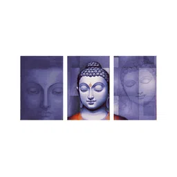 999Store Blue 3 Pieces Canvas Religious Paintings Wall Art-picture-35