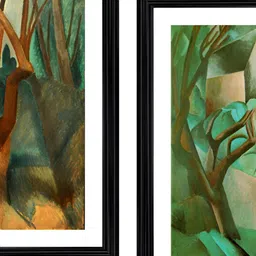 Adventures India Green & Brown 2 Pieces Floral And Botanical Wooden Wall Arts-image-3