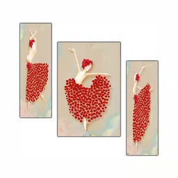 PnF Brown & Red 3 Pieces Abstract Wall Arts-picture-27