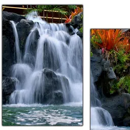 PnF Green & White 3 Pieces Wooden Floral and Botanical Wall Stickers-image-3