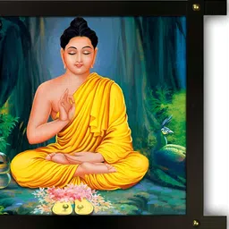 PnF Yellow & Green Religious Wooden Painting Wall Art-picture-26