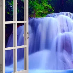 Wallpics Blue & White Printed High Quality Fully Waterproof Wall Sticker Poster-picture-20