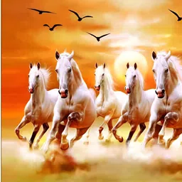 Wallpics White & Orange Birds and Animals Wall Poster-image-4
