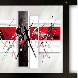 PnF White & Red Printed Abstract Wall Art-picture-18