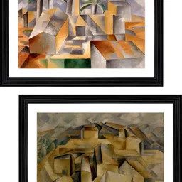 Adventures India Brown & Green 2 Pieces Abstract Wooden Wall Arts-image-21