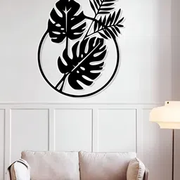 ARTROOMS Black Leaf Metal Wall Decor-image-48