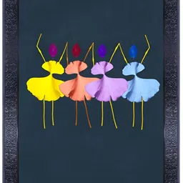 PnF Black & Yellow Wooden Abstract Wall Painting-picture-22