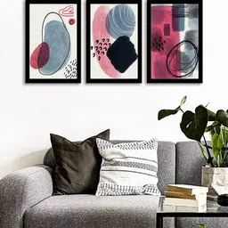 WENS Set Of 3 Multicoloured Creative Nordic Wall Art Painting-image-45