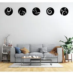 ARTROOMS Black 5 Pieces Elements Wall Hangings-image-17