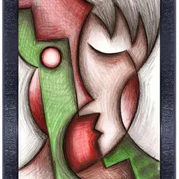 PnF Black & Green Abstract Wooden Painting Wall Art-picture-30