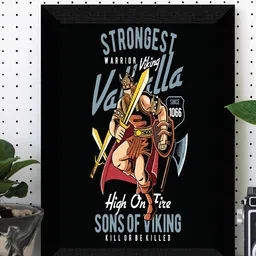 SAF Black & Blue Motivational Painted UV Textured Framed Wall Art-picture-25