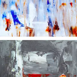 Adventures India Grey & Red 2 Pieces Abstract Wooden Wall Paintings-image-36