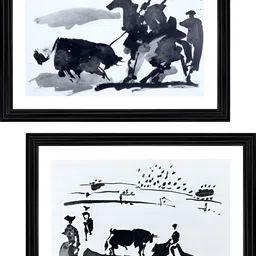 Adventures India Black & White 2 Pieces Wooden Wall Arts-image-14