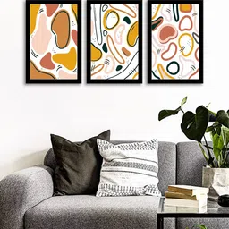 WENS Set Of 3 Multicoloured Wall Art Painting-image-24