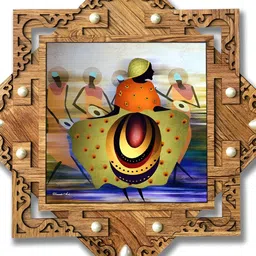 PnF Brown & Blue Wooden Other Wall Painting-picture-39