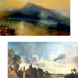 Adventures India Blue & Orange 2Pcs Wooden Other Wall Paintings-image-99