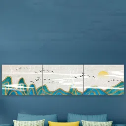 SAF White & Green 3 Pieces Modern Art Abstract Painting Wall Arts-picture-21