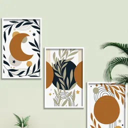 SAF 3 Pieces Brown Modern Boho Painting Wall Arts-picture-36