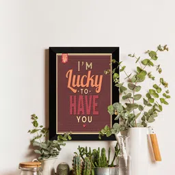 SAF Black & Brown Love Theme Painted UV Textured Framed Wall Art-picture-17