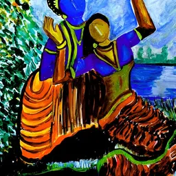 Wallpics Blue & Orange Religious Wall Poster-picture-28