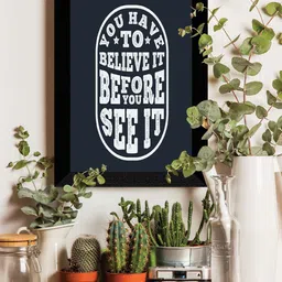 SAF Blue & White Motivational Painted Framed Wall Art-picture-28