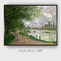 The Art House Green The Island of La Grande Jatte by Claude Monet Canvas Painting Wall Art-image-7