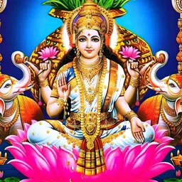 Wallpics Blue & White Goddess Lakshmi Printed Religious Waterproof Wall Poster-picture-37