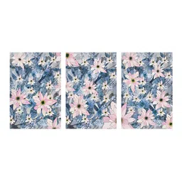 999Store Blue & Pink 3Pcs Canvas Floral And Botanical  Wall Paintings-image-79