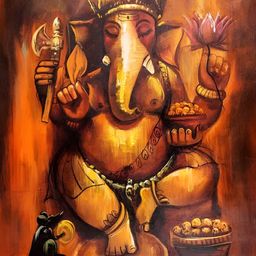 British Terminal Brown & Black Religious Painting Wall Art-picture-45