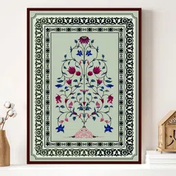 INDIAN CLASSIC ART Green & Brown Painting Canvas Wall Art-picture-34