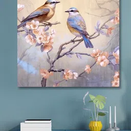 SAF Brown & Blue Nature Pure Cotton Wall Art-image-25