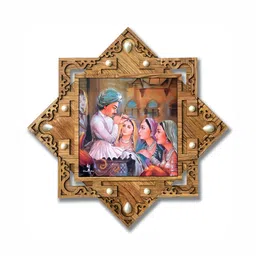 PnF Beige & Blue Wooden Painting Wall Art-image-76