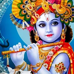Wallpics Blue & Red Lord Krishna Printed High Quality Fully Waterproof Wall Poster-picture-37