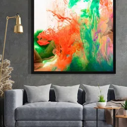999Store Red & Green Abstract Painted Framed Wall Art-picture-28