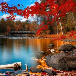 Wallpics Red & Blue Floral and Botanical Wall Poster-image-43