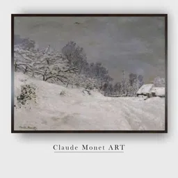 The Art House Grey Near Honfleur-Snow Painted Framed Wall Art-picture-13