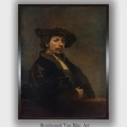The Art House Black & Beige Self Portrait Wooden Painting Wall Art-image-81