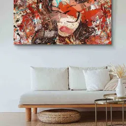 999Store Brown & Red Abstract Lady Canvas Wall Art Painting-image-66
