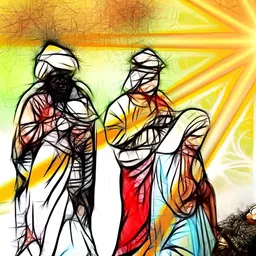 Wallpics Yellow & Blue Religious Wall Poster-picture-25