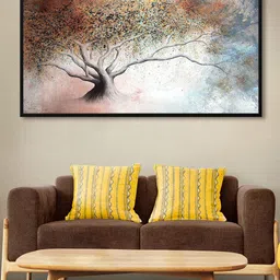 999Store Grey & Black Abstract Tree Painting Modern Wall Art-picture-29