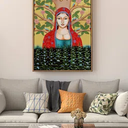 999Store Lady & Tree Canvas Wall Rectangle Paintings Wall Art - 24 x 36In-picture-36