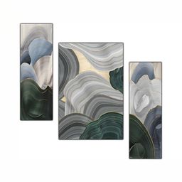 PnF Grey & Beige 3 Pieces Wooden Abstract Wall Art-picture-10