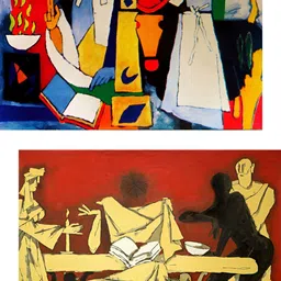 Adventures India Blue & Black 2Pcs Wooden Other Wall Paintings-picture-18