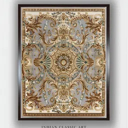 INDIAN CLASSIC ART Grey & Brown Wooden Abstract Wall Art-image-20