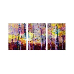 999Store Purple & Yellow 3 Piece Canvas Other Painting Wall Art-picture-31